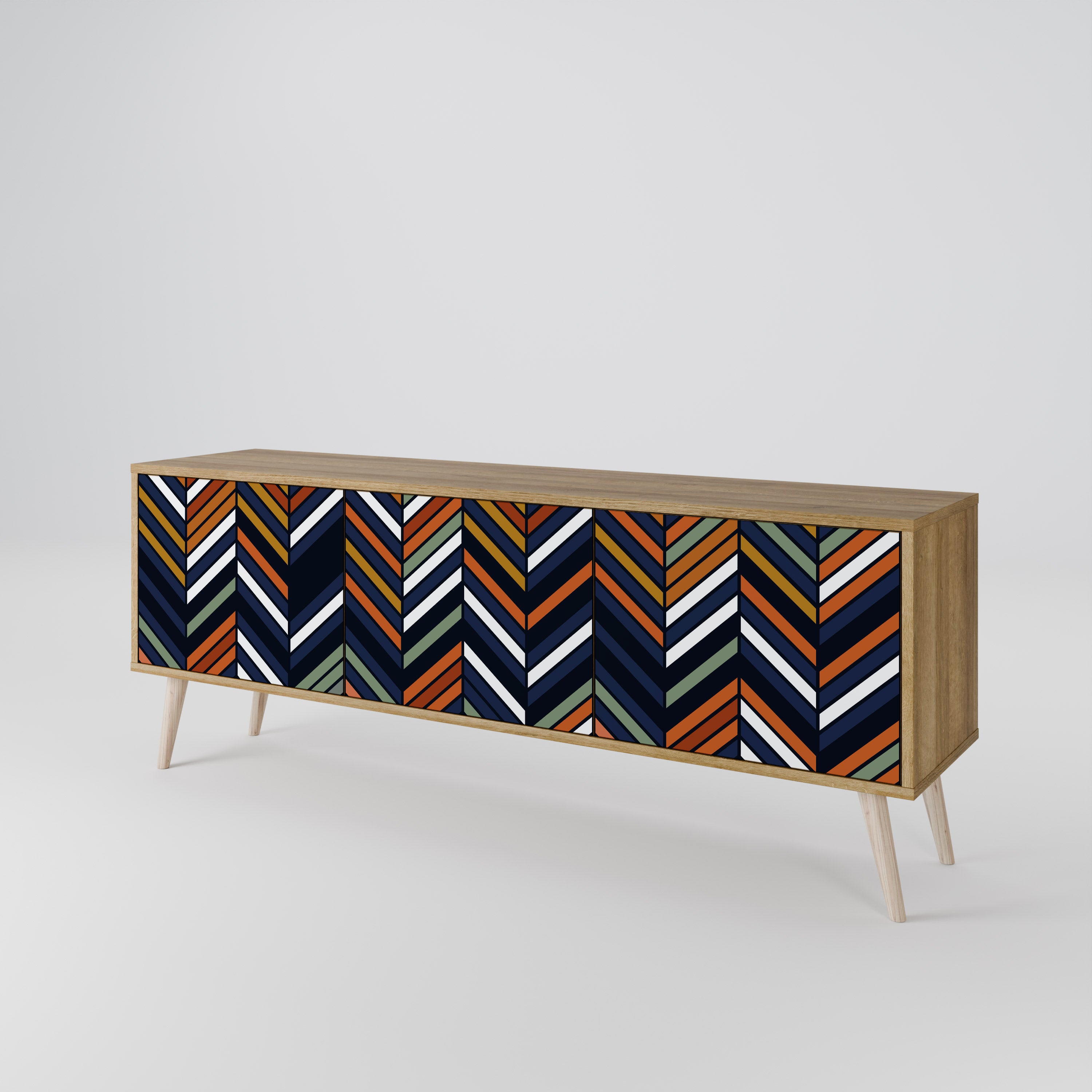 VIBRANT PATCHWORK TV-bänk med 3 dörrar