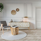 SPOTTED DAZE 3-Door TV Stand in Oak Effect