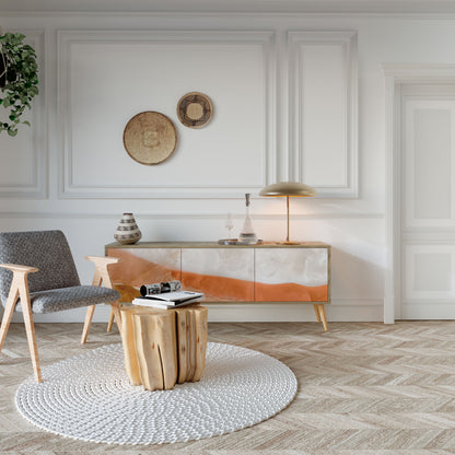 SANDHILLS SPLENDOR 3-dörrars TV-bänk i ekeffekt