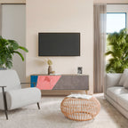 GLAMOROUS STRIPE TV-bänk med 3 dörrar