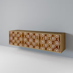 BROWN EYES 3-Door TV Stand in Oak Effect