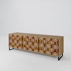 BROWN EYES 3-Door TV Stand in Oak Effect