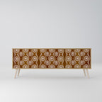 BROWN EYES 3-Door TV Stand in Oak Effect