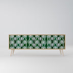 GREEN EYES 3-Door TV Stand in Oak Effect