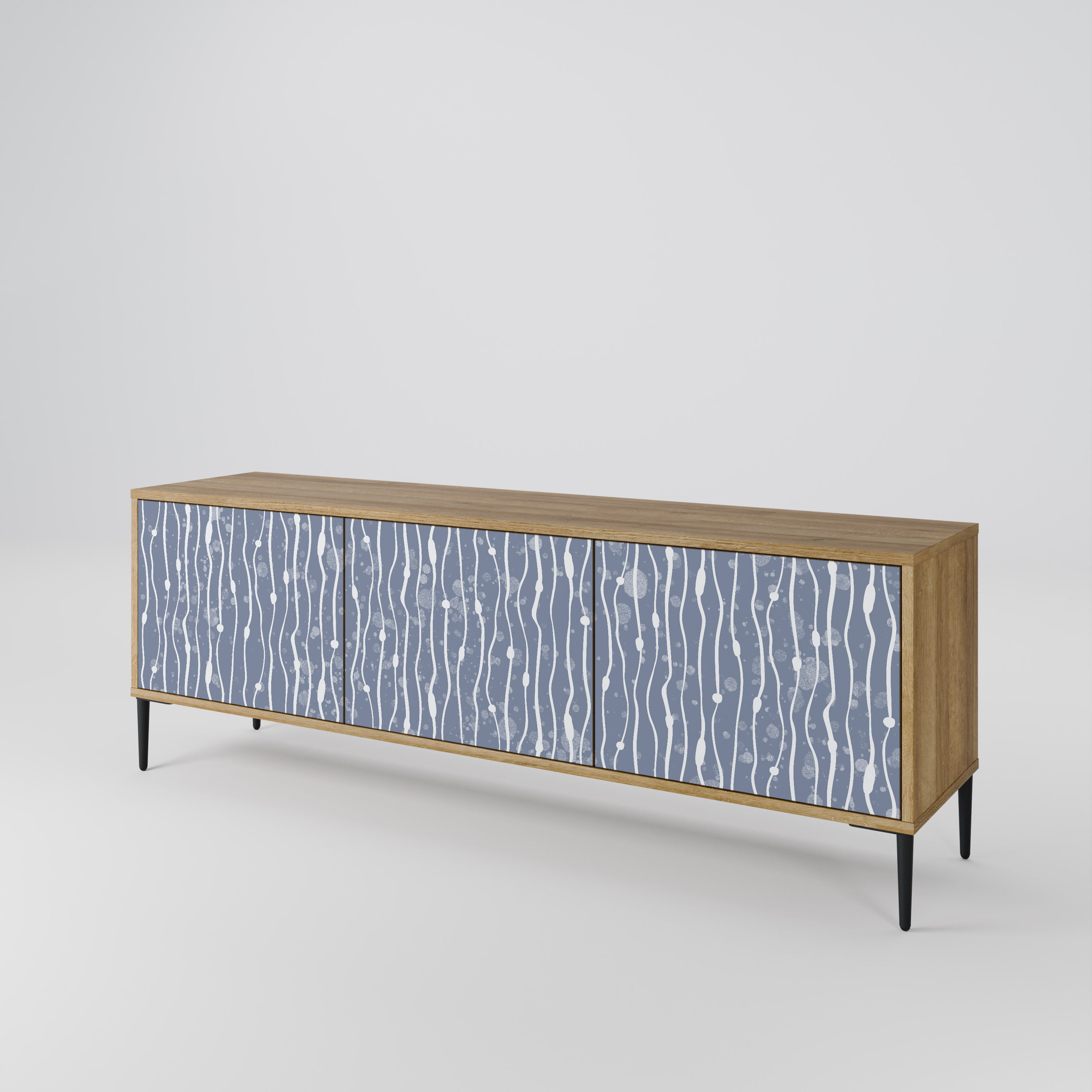 GRAPHITE RAIN TV-bänk med 3 dörrar