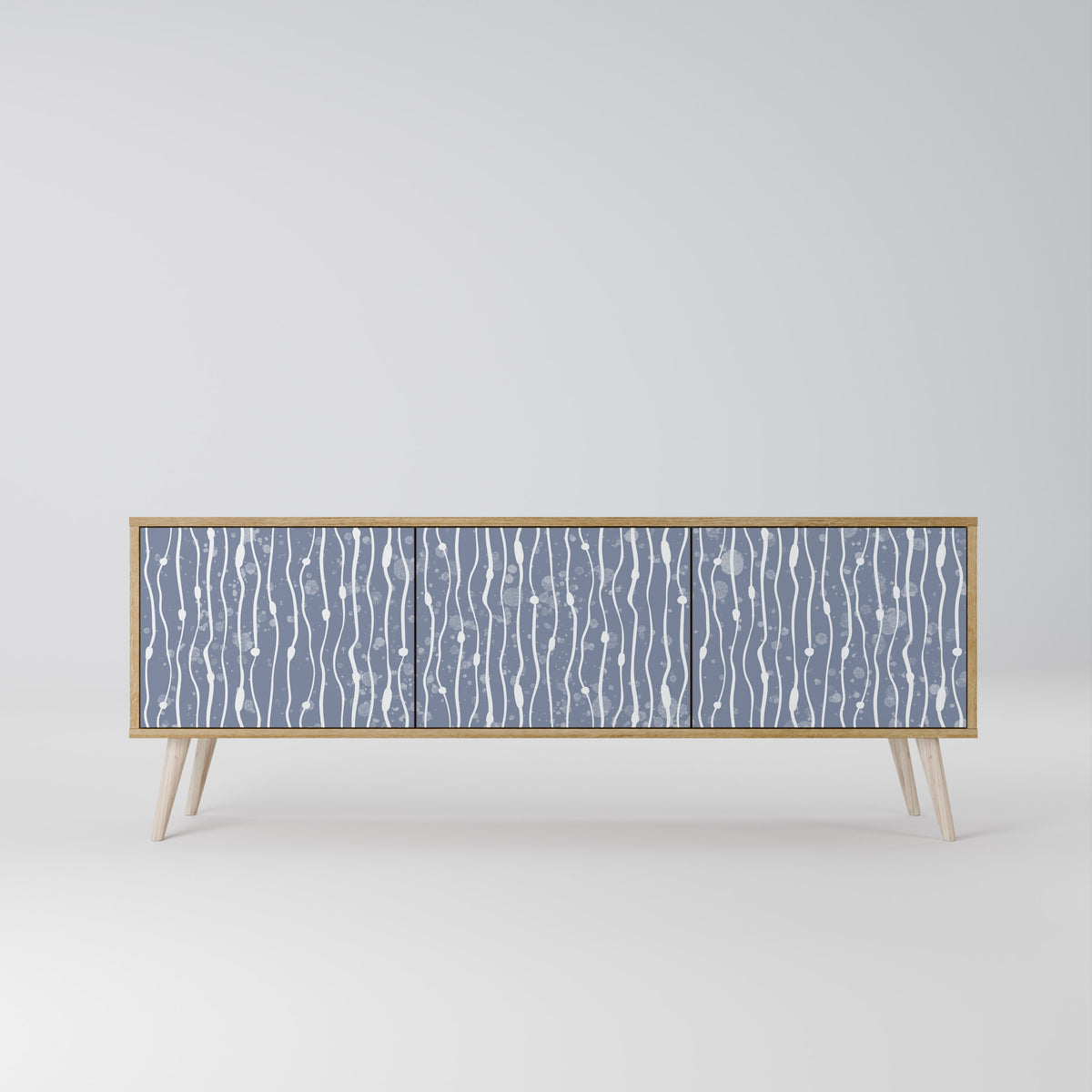 GRAPHITE RAIN TV-bänk med 3 dörrar