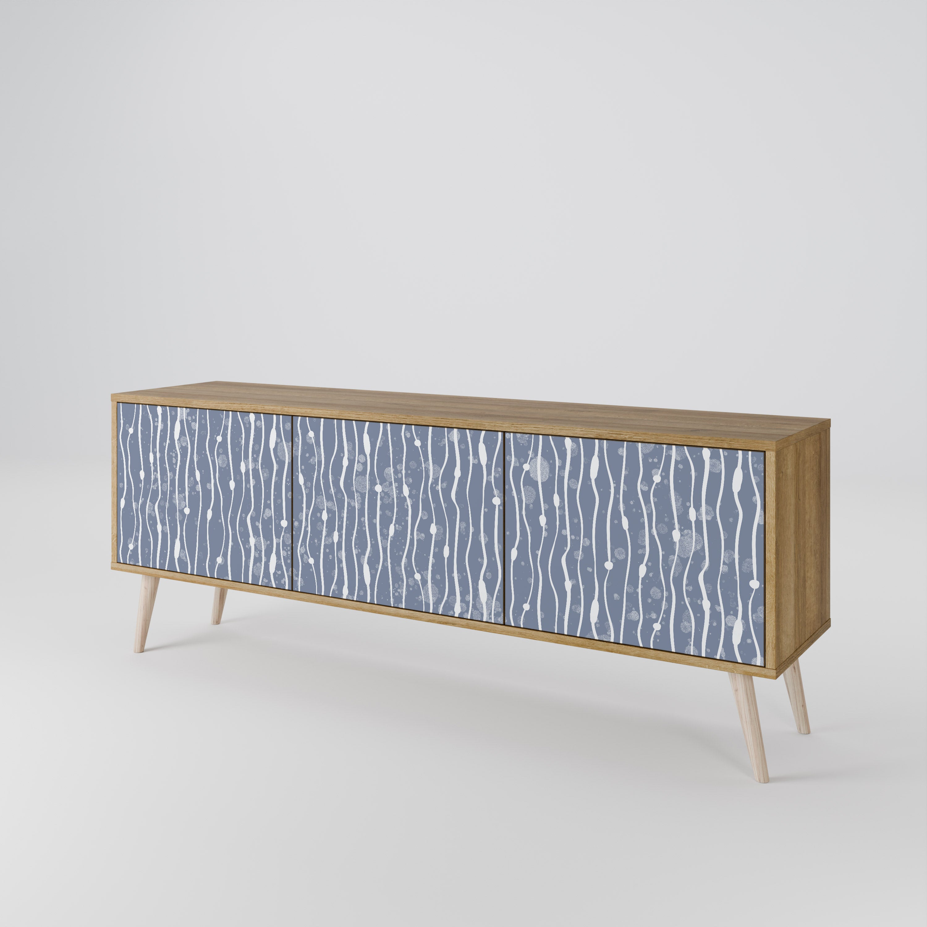 GRAPHITE RAIN TV-bänk med 3 dörrar