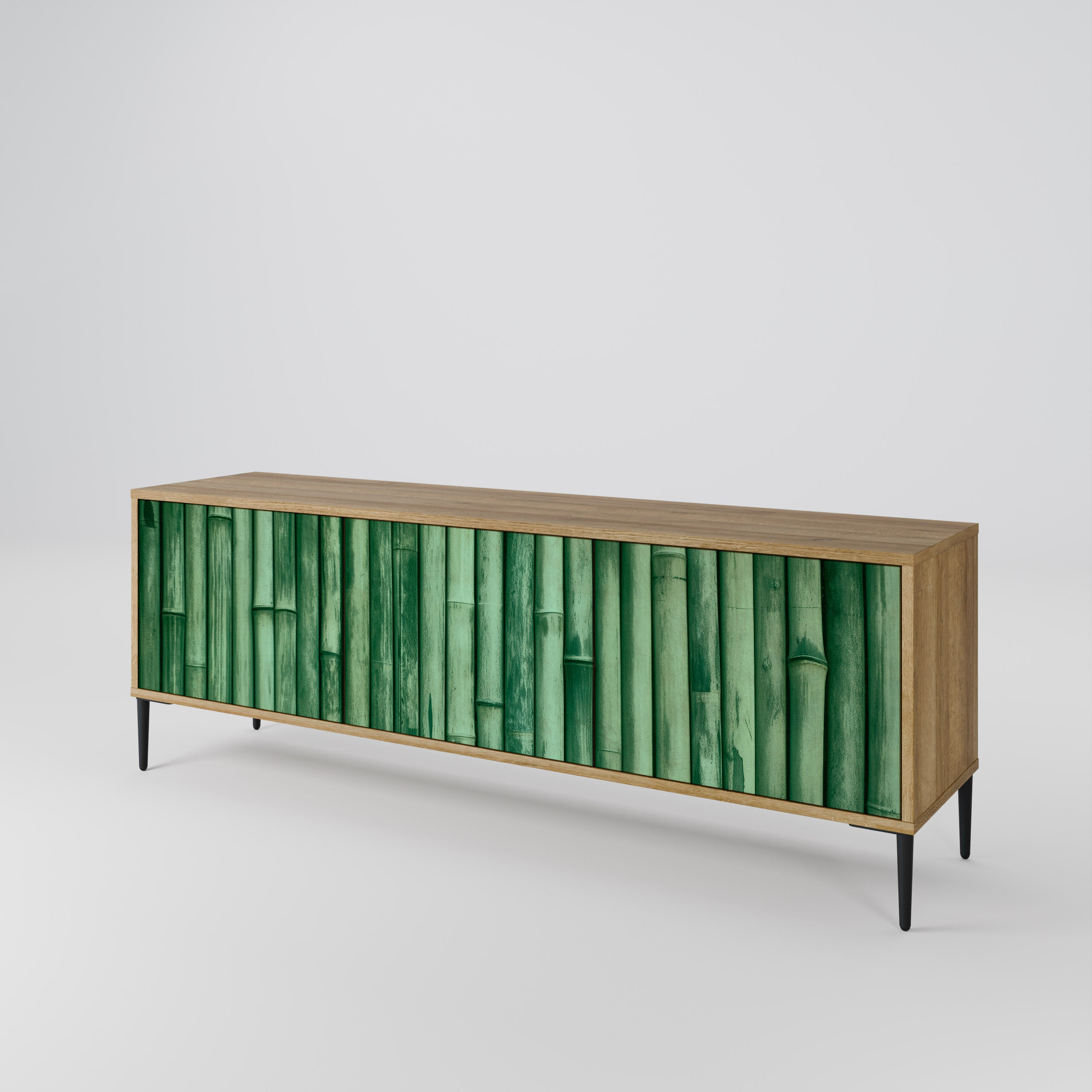 NATURAL GREEN TV-bänk med 3 dörrar