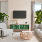 NATURAL GREEN TV-bänk med 3 dörrar