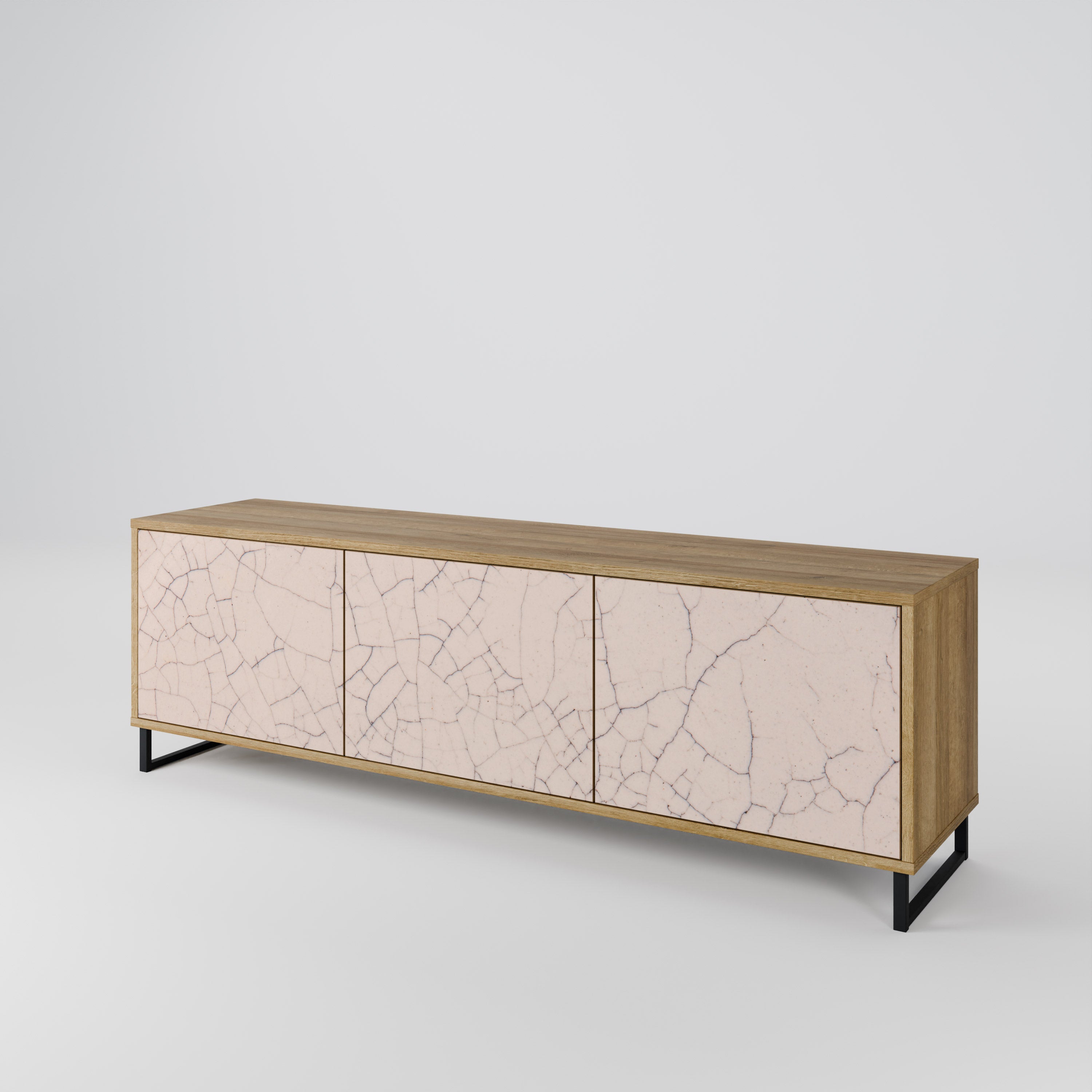 CERAMIC TEXTURE TV-bänk med 3 dörrar