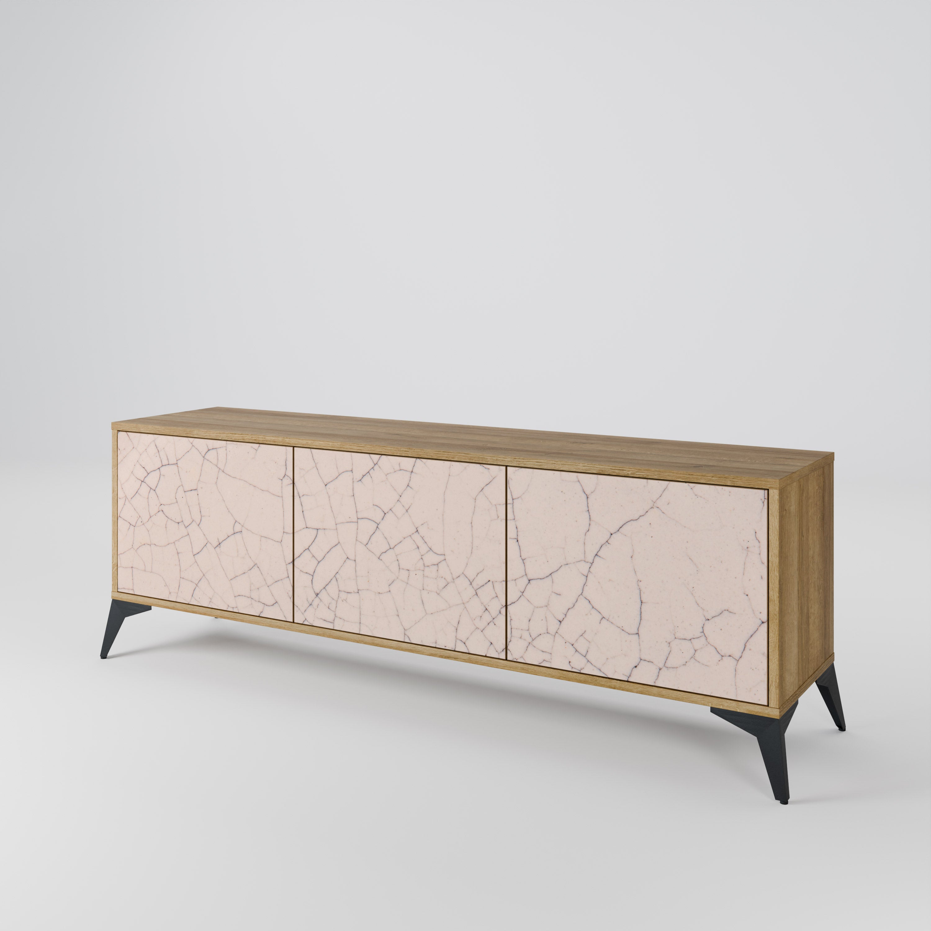 CERAMIC TEXTURE TV-bänk med 3 dörrar