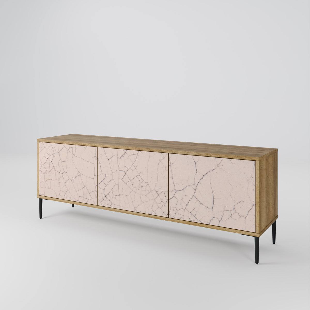 CERAMIC TEXTURE TV-bänk med 3 dörrar