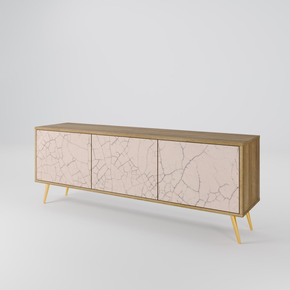 CERAMIC TEXTURE TV-bänk med 3 dörrar