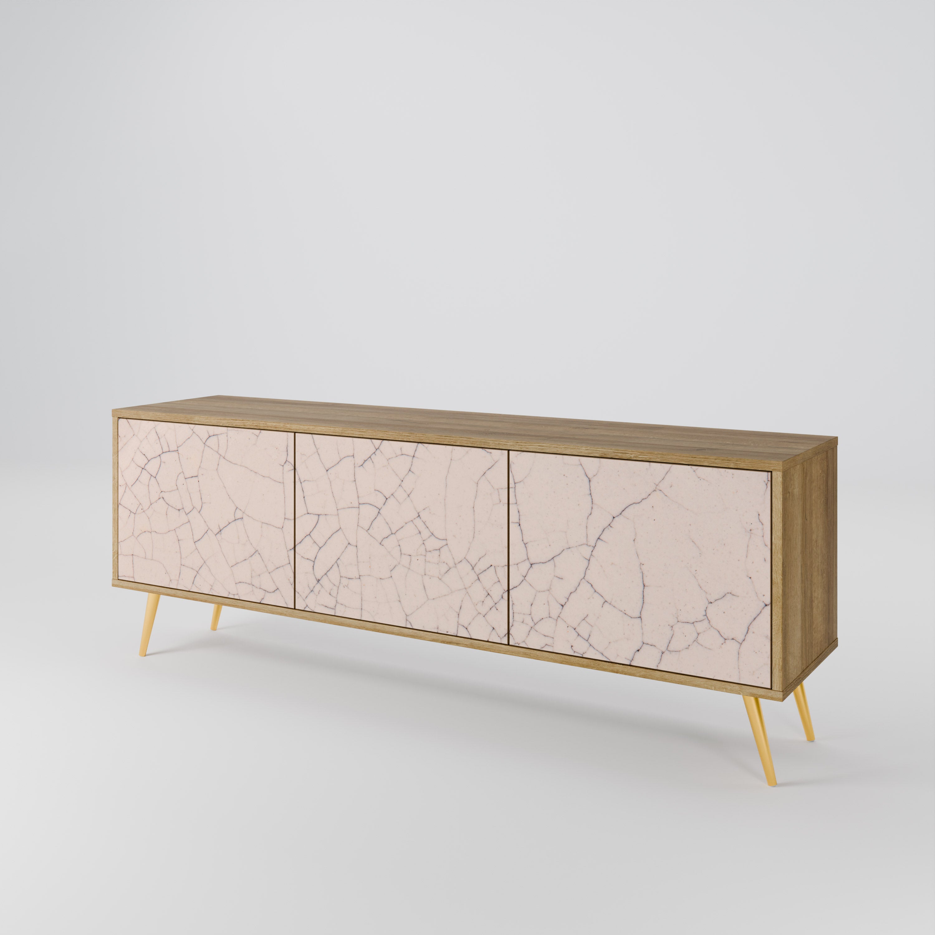 CERAMIC TEXTURE TV-bänk med 3 dörrar