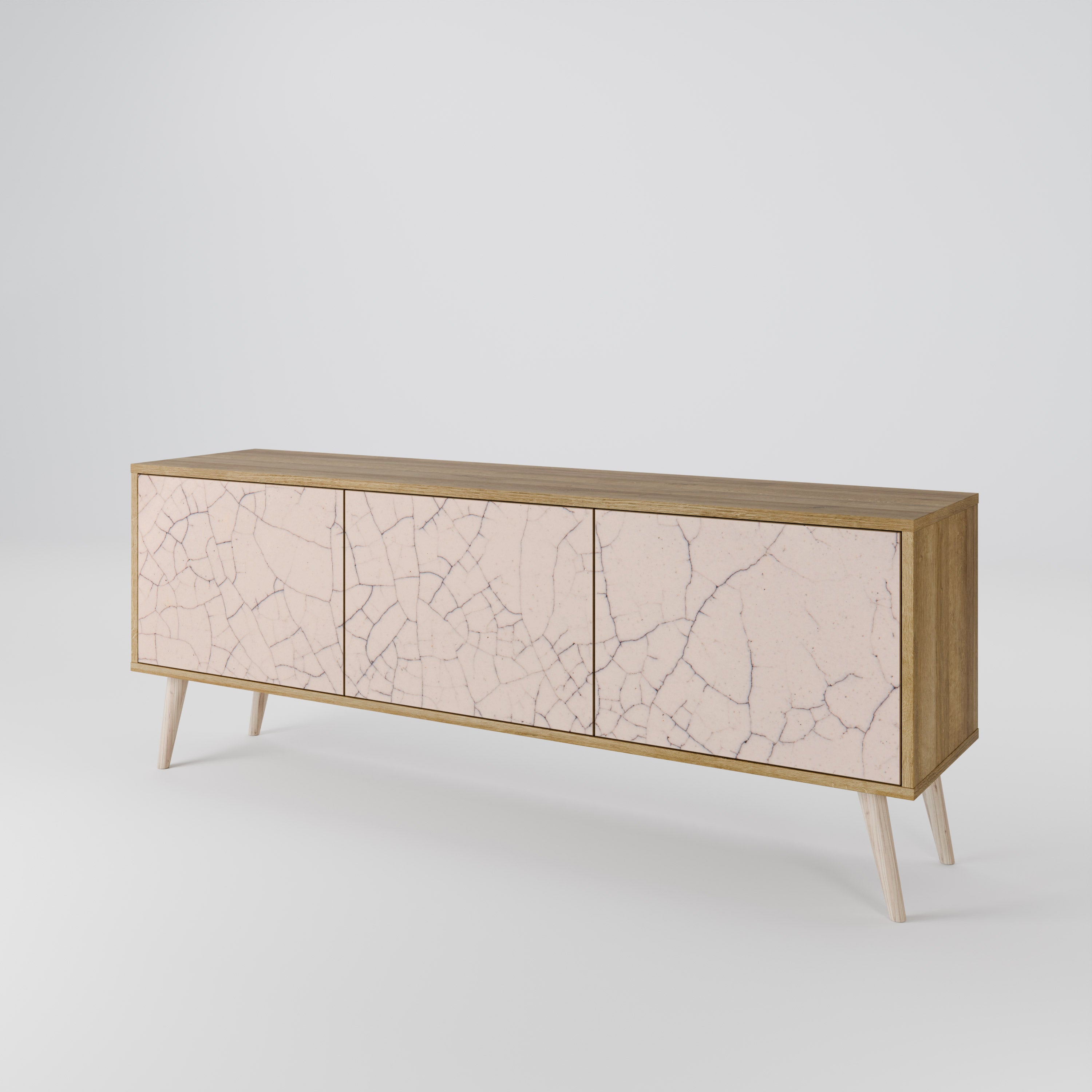 CERAMIC TEXTURE TV-bänk med 3 dörrar