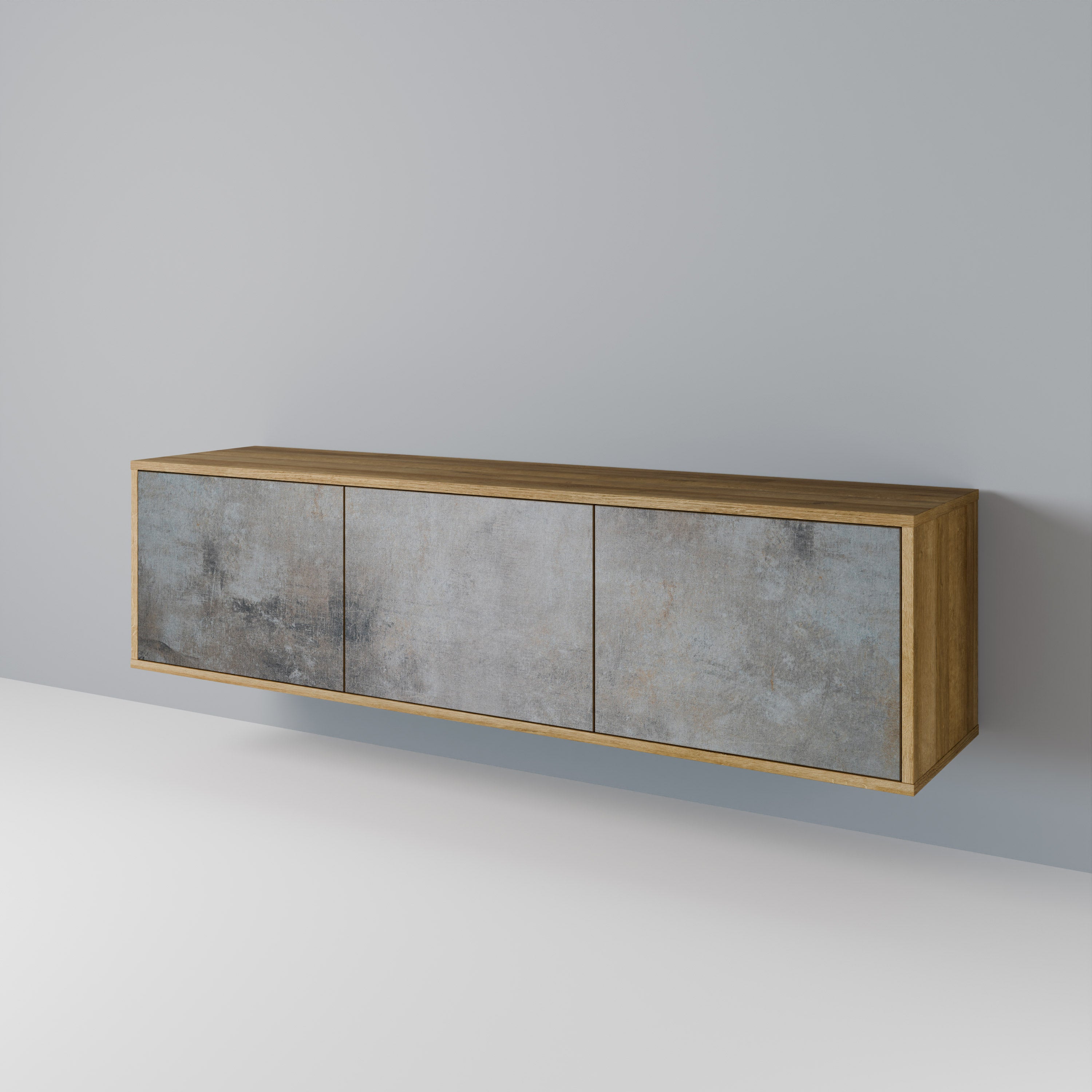 CONCRETE WALL TV-bänk med 3 dörrar
