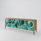 HARMONIC GRID TV-bänk med 3 dörrar i ekeffekt