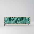 HARMONIC GRID TV-bänk med 3 dörrar i ekeffekt