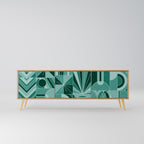 HARMONIC GRID TV-bänk med 3 dörrar i ekeffekt