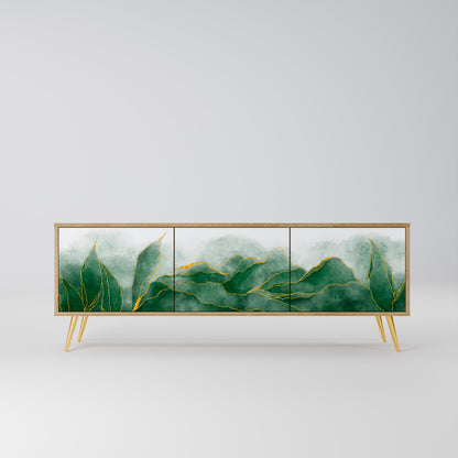 EXPENSIVE NATURE TV-bänk med 3 dörrar i ekeffekt