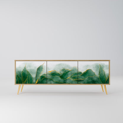 EXPENSIVE NATURE TV-bänk med 3 dörrar i ekeffekt