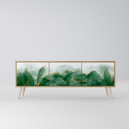 EXPENSIVE NATURE TV-bänk med 3 dörrar i ekeffekt