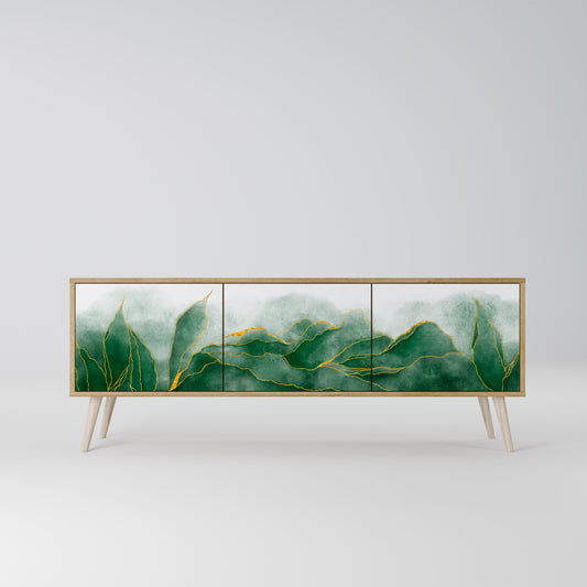 EXPENSIVE NATURE TV-bänk med 3 dörrar i ekeffekt