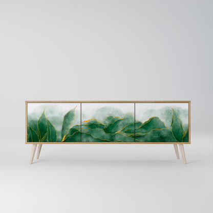 EXPENSIVE NATURE TV-bänk med 3 dörrar i ekeffekt