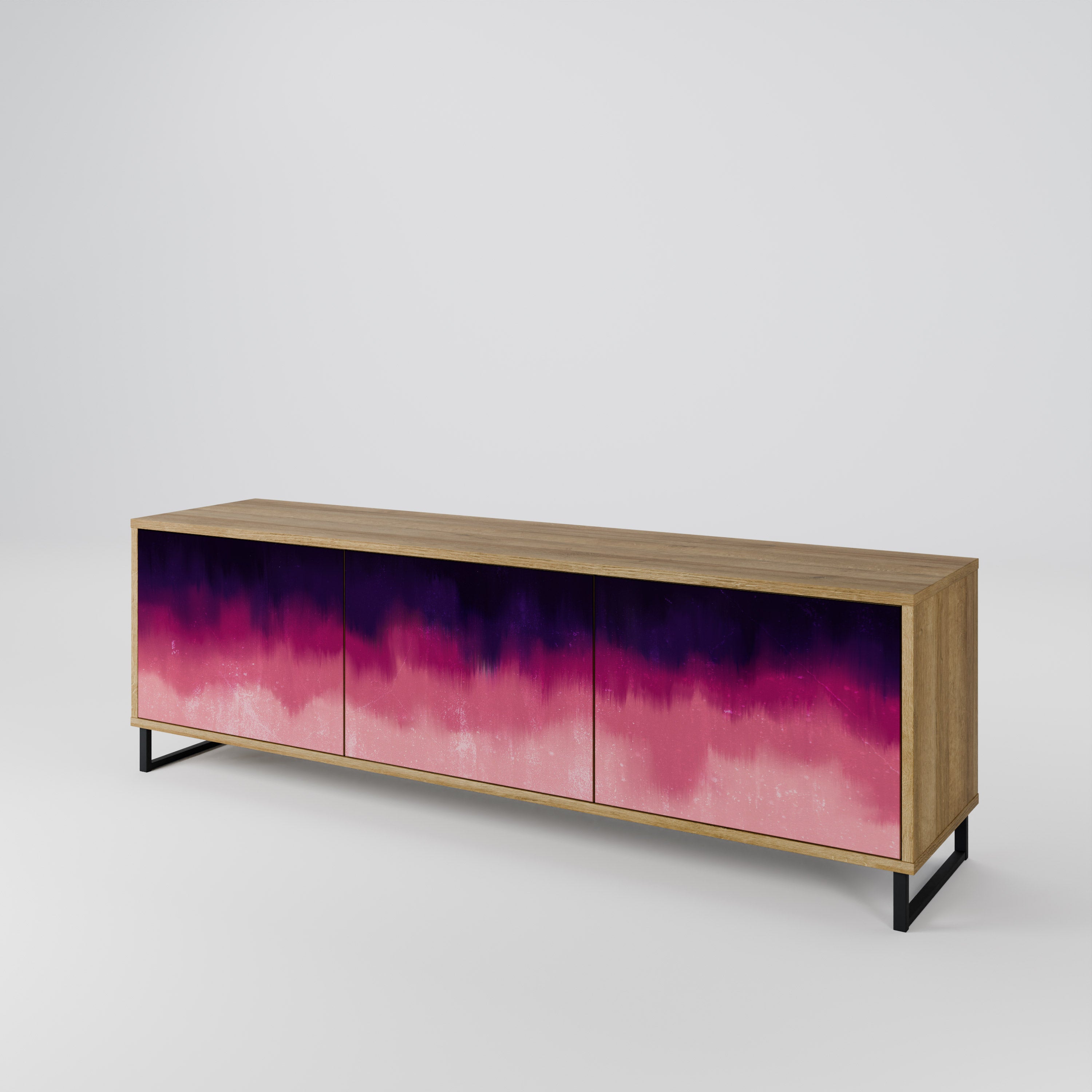AURORA BOREALIS TV-bänk med 3 dörrar