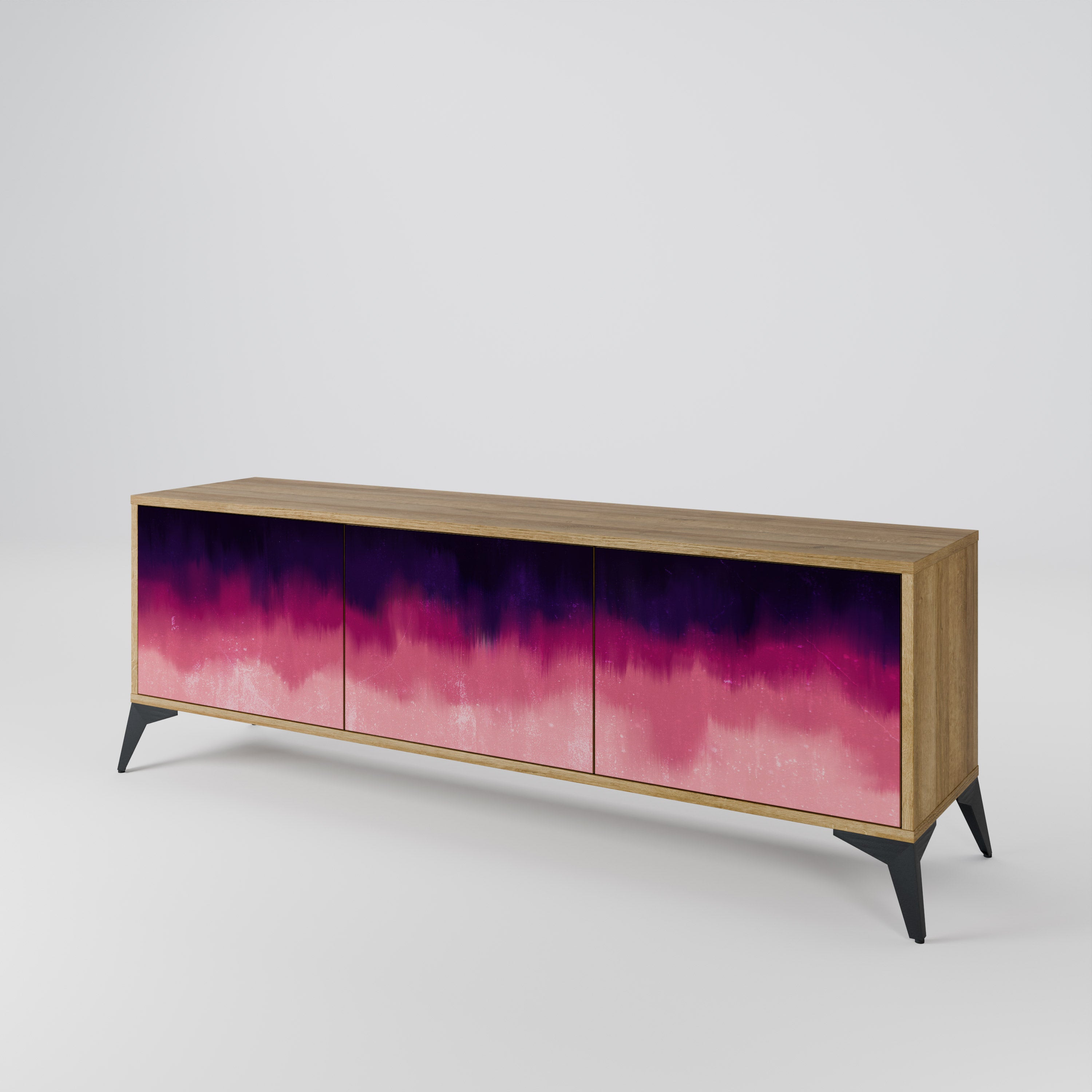 AURORA BOREALIS TV-bänk med 3 dörrar