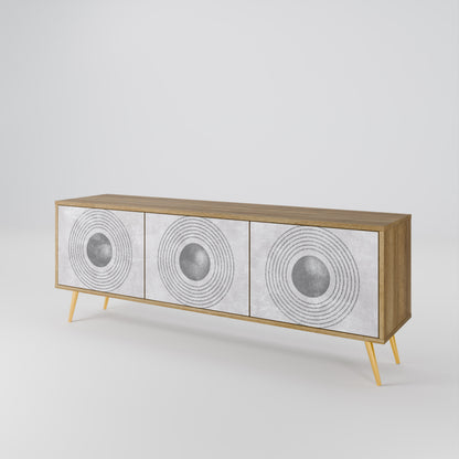 SOLID CIRCLES TV-bänk med 3 dörrar