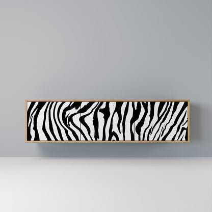 SPLENDID ZEBRA TV-bänk med 3 dörrar i ekeffekt