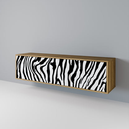 SPLENDID ZEBRA TV-bänk med 3 dörrar i ekeffekt