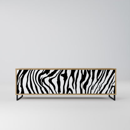 SPLENDID ZEBRA TV-bänk med 3 dörrar i ekeffekt