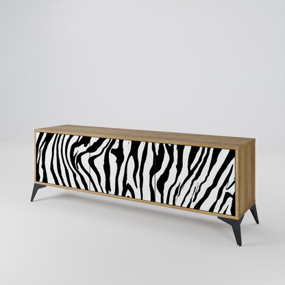 SPLENDID ZEBRA TV-bänk med 3 dörrar i ekeffekt