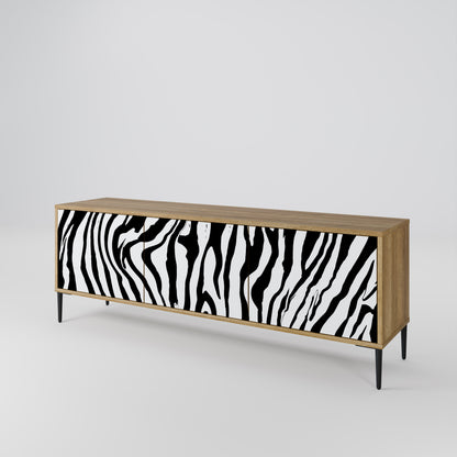 SPLENDID ZEBRA TV-bänk med 3 dörrar i ekeffekt