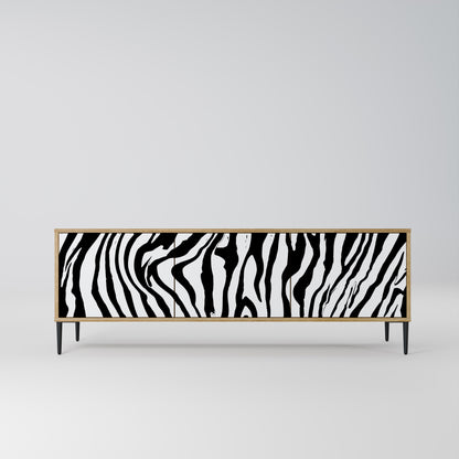 SPLENDID ZEBRA TV-bänk med 3 dörrar i ekeffekt