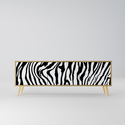 SPLENDID ZEBRA TV-bänk med 3 dörrar i ekeffekt