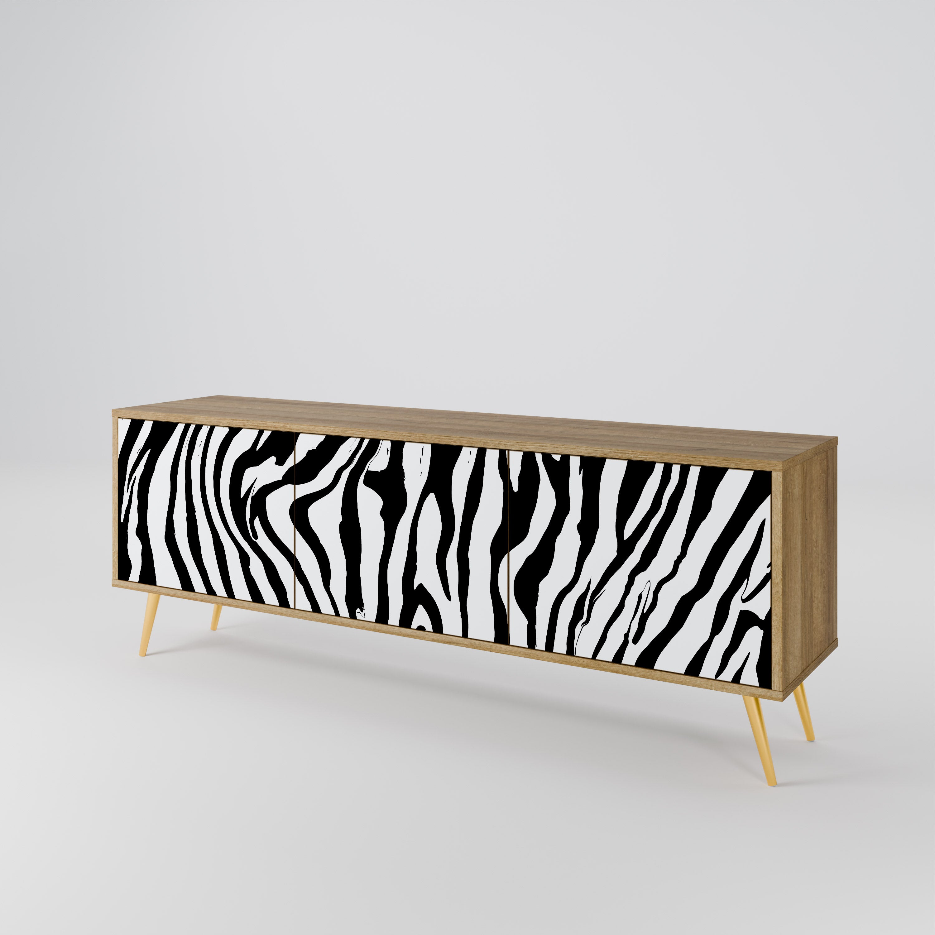 SPLENDID ZEBRA TV-bänk med 3 dörrar