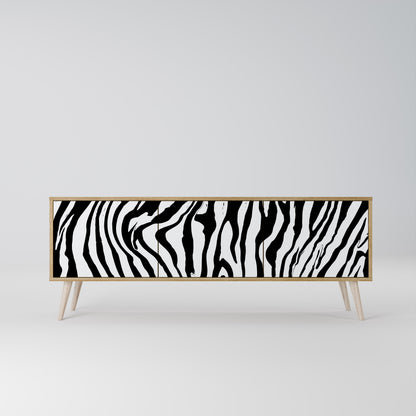 SPLENDID ZEBRA TV-bänk med 3 dörrar i ekeffekt