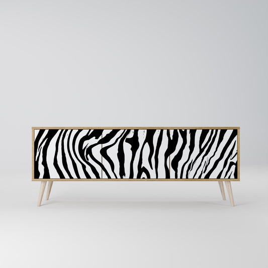 SPLENDID ZEBRA TV-bänk med 3 dörrar i ekeffekt