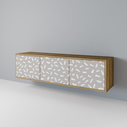 PASSING SECONDS 3-Door TV Stand in Oak Effect