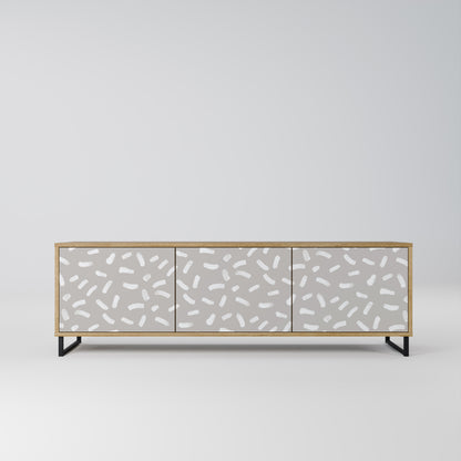 PASSING SECONDS 3-Door TV Stand in Oak Effect