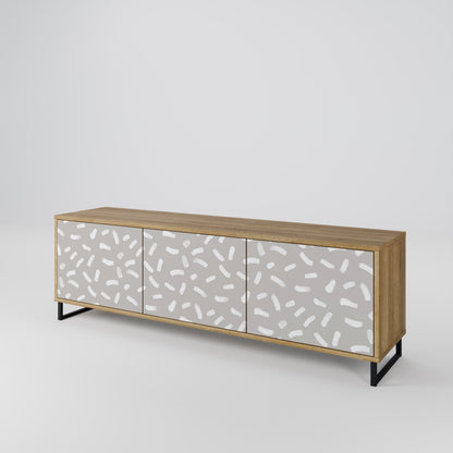 PASSING SECONDS 3-Door TV Stand in Oak Effect
