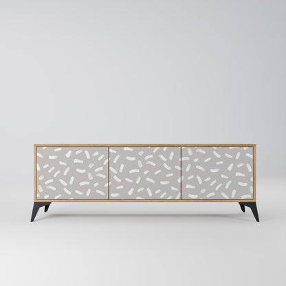 PASSING SECONDS 3-Door TV Stand in Oak Effect