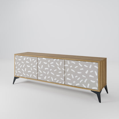 PASSING SECONDS 3-Door TV Stand in Oak Effect