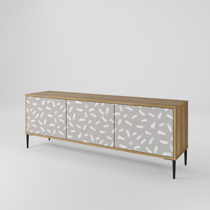 PASSING SECONDS 3-Door TV Stand in Oak Effect
