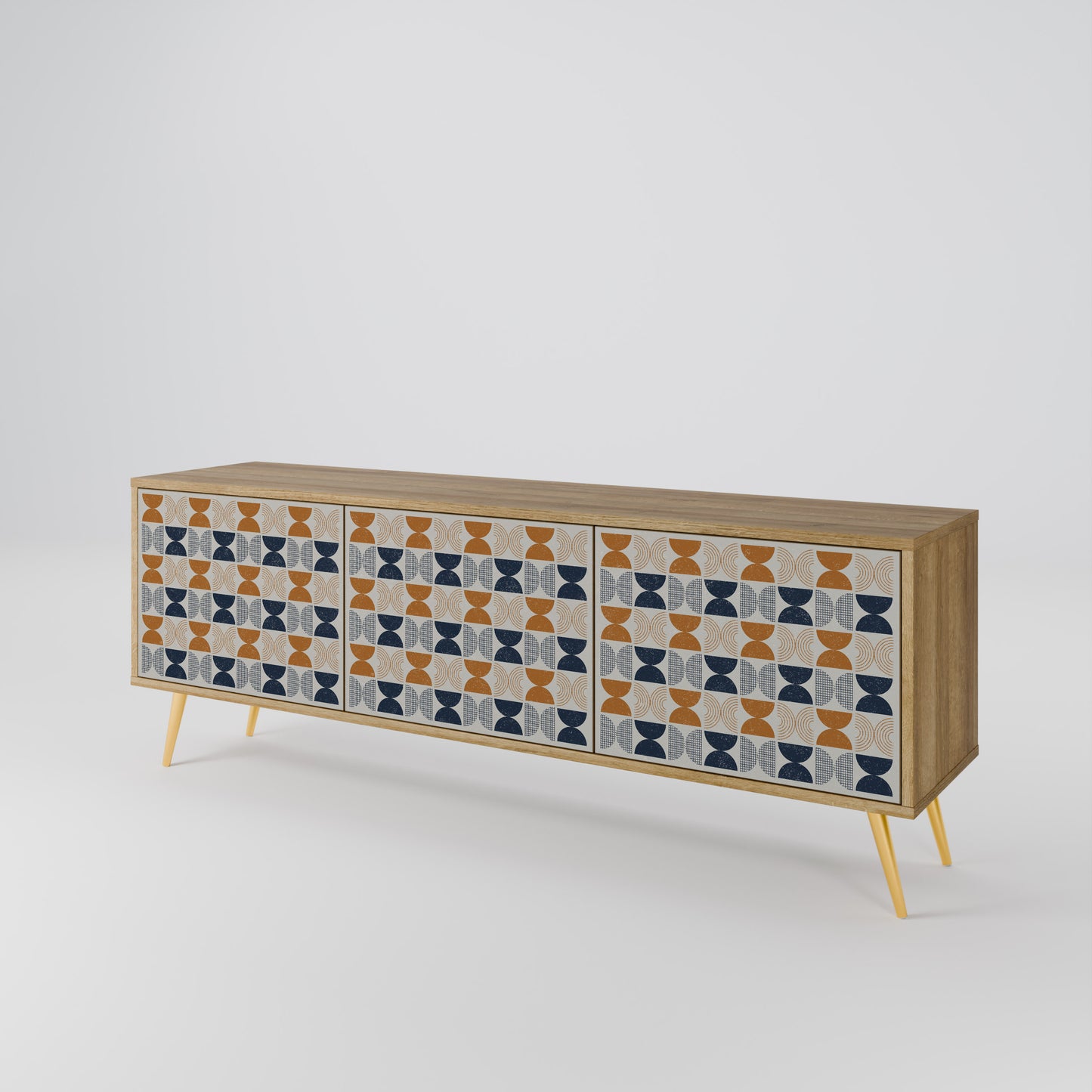 REFLECTION RANGE 3-Door TV Stand in Oak Effect