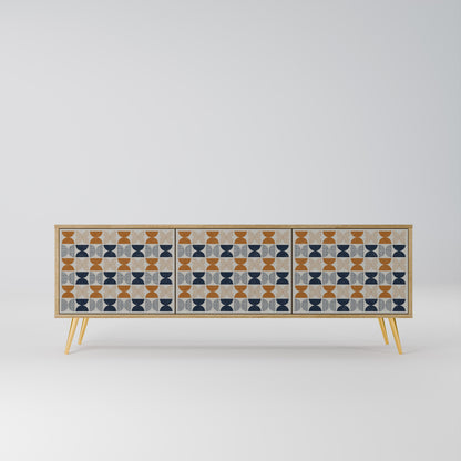 REFLECTION RANGE TV-bänk med 3 dörrar i ekeffekt