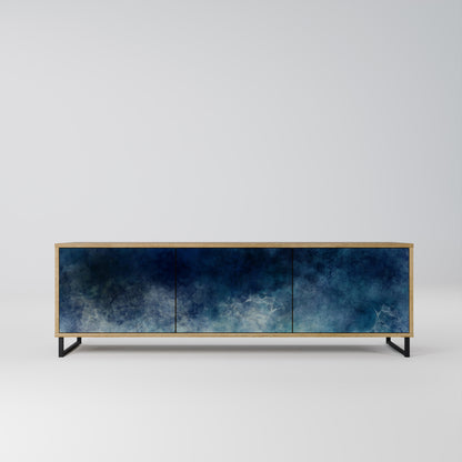 CELESTIAL FALL 3-Door TV Stand in Oak Effect